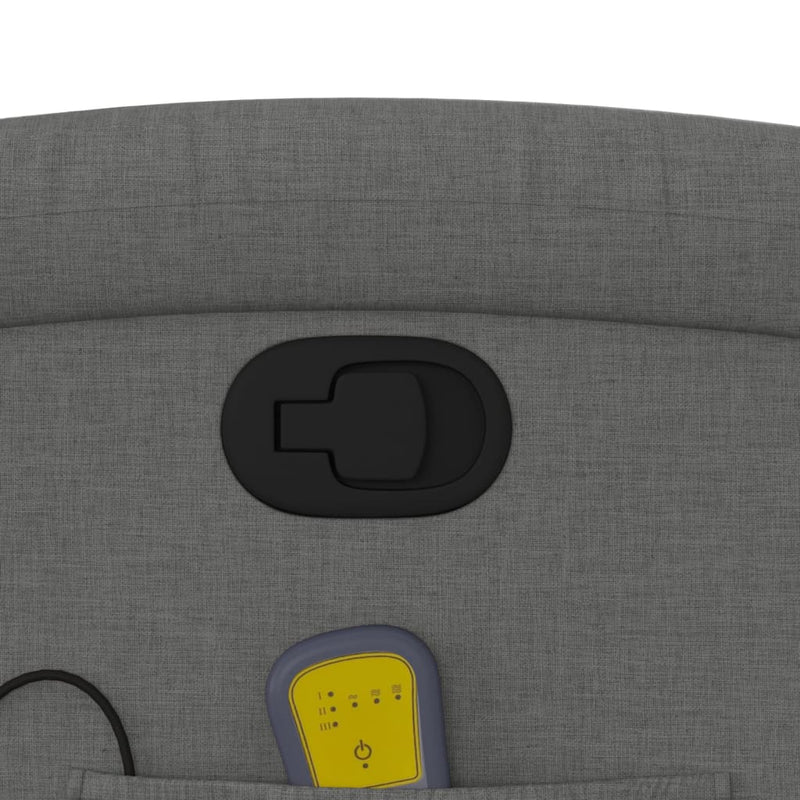 vidaXL sötétszürke szövet masszázsfotel