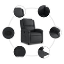 vidaXL fekete valódi bőr relaxfotel