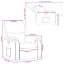 vidaXL fekete szövet relaxfotel