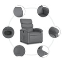 vidaXL szürke műbőr relaxfotel