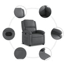 vidaXL szürke műbőr relaxfotel