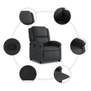 vidaXL fekete valódi bőr relaxfotel