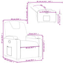 vidaXL krémszínű műbőr relaxfotel