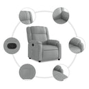 vidaXL világosszürke szövet relaxfotel