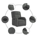 vidaXL sötétszürke szövet relaxfotel