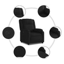 vidaXL fekete szövet relaxfotel
