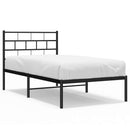 vidaXL fekete fém ágykeret fejtámlával 100 x 190 cm