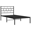 vidaXL fekete fém ágykeret fejtámlával 100 x 190 cm