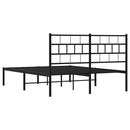 vidaXL fekete fém ágykeret fejtámlával 135 x 190 cm
