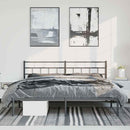 vidaXL fekete fém ágykeret fejtámlával 183 x 213 cm