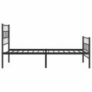 vidaXL fekete fém ágykeret fej- és lábtámlával 100 x 200 cm