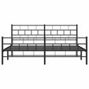 vidaXL fekete fém ágykeret fej- és lábtámlával 183 x 213 cm