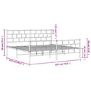 vidaXL fekete fém ágykeret fej- és lábtámlával 183 x 213 cm