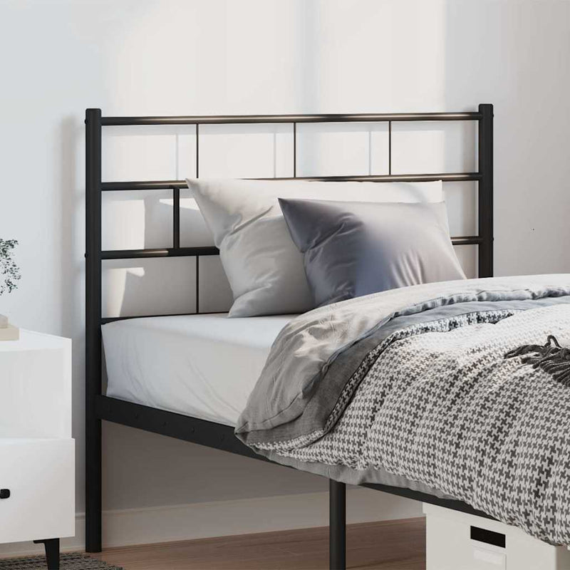 vidaXL fekete fém fejtámla 100 cm