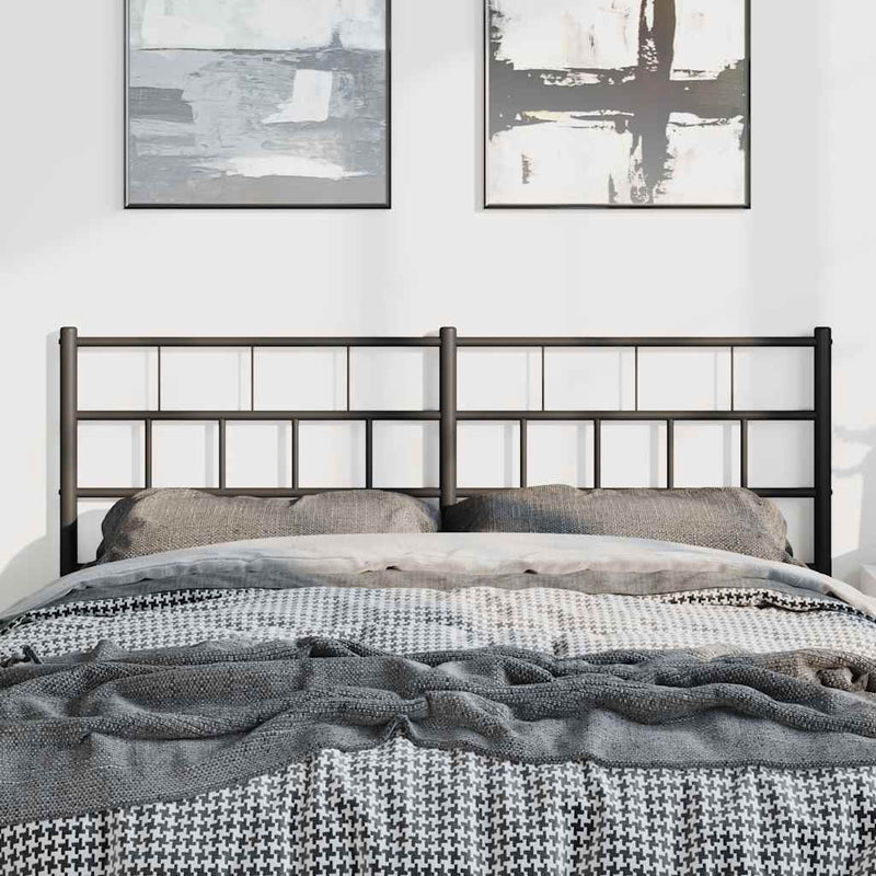 vidaXL fekete fém fejtámla 135 cm