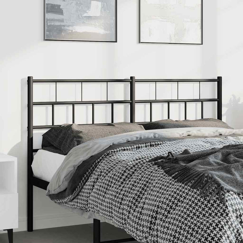 vidaXL fekete fém fejtámla 135 cm