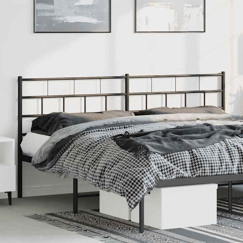 vidaXL fekete fém fejtámla 180 cm