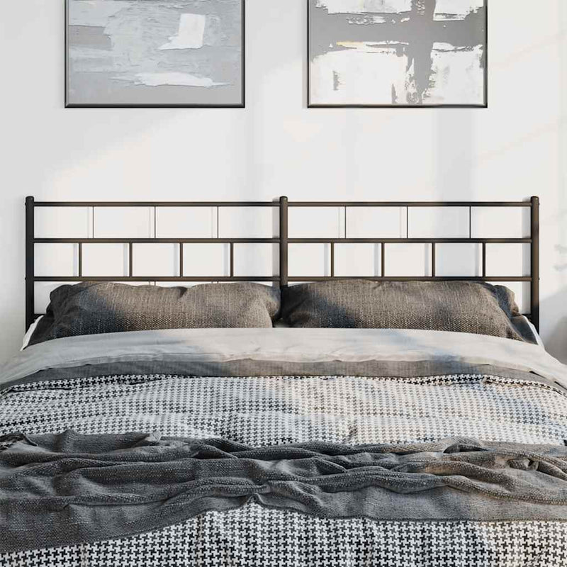 vidaXL fekete fém fejtámla 193 cm