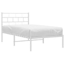 vidaXL fehér fém ágykeret fejtámlával 107x203 cm