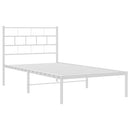 vidaXL fehér fém ágykeret fejtámlával 107x203 cm