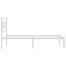 vidaXL fehér fém ágykeret fejtámlával 107x203 cm
