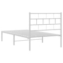vidaXL fehér fém ágykeret fejtámlával 107x203 cm