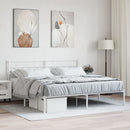 vidaXL fehér fém ágykeret fejtámlával 180 x 200 cm