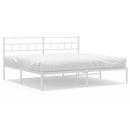 vidaXL fehér fém ágykeret fejtámlával 193 x 203 cm