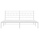 vidaXL fehér fém ágykeret fejtámlával 193 x 203 cm