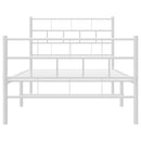 vidaXL fehér fém ágykeret fej- és lábtámlával 90x200 cm