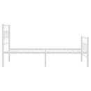 vidaXL fehér fém ágykeret fej- és lábtámlával 90x200 cm