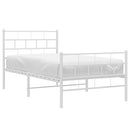 vidaXL fehér fém ágykeret fej- és lábtámlával 100x200 cm