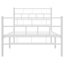 vidaXL fehér fém ágykeret fej- és lábtámlával 100x200 cm