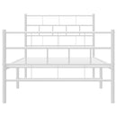 vidaXL fehér fém ágykeret fej- és lábtámlával 107 x 203 cm