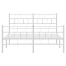 vidaXL fehér fém ágykeret fej- és lábtámlával 120x200 cm