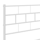 vidaXL fehér fém ágykeret fej- és lábtámlával 135x190 cm