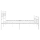 vidaXL fehér fém ágykeret fej- és lábtámlával 183 x 213 cm