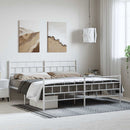 vidaXL fehér fém ágykeret fej- és lábtámlával 183 x 213 cm