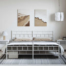 vidaXL fehér fém ágykeret fej- és lábtámlával 193 x 203 cm