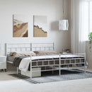 vidaXL fehér fém ágykeret fej- és lábtámlával 193 x 203 cm