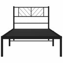 vidaXL fekete fém ágykeret fejtámlával 107 x 203 cm