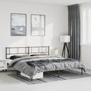 vidaXL fekete fém ágykeret fejtámlával 183 x 213 cm