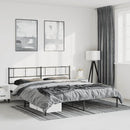 vidaXL fekete fém ágykeret fejtámlával 193 x 203 cm