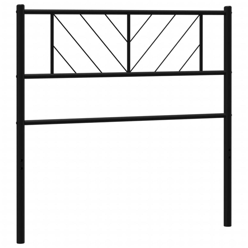 vidaXL fekete fém fejtámla 75 cm