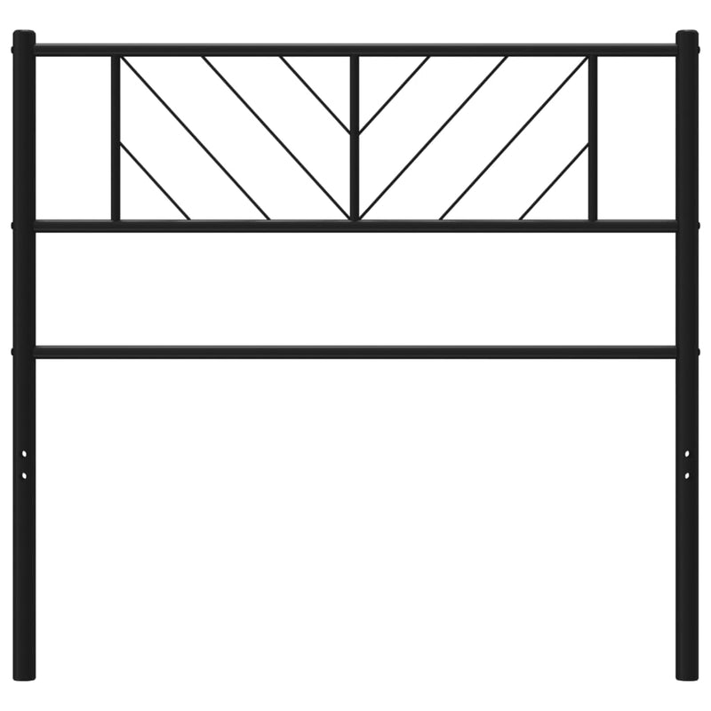 vidaXL fekete fém fejtámla 75 cm