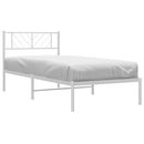 vidaXL fehér fém ágykeret fejtámlával 80x200 cm