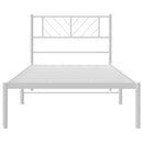 vidaXL fehér fém ágykeret fejtámlával 80x200 cm