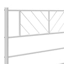 vidaXL fehér fém ágykeret fejtámlával 90x190 cm