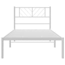 vidaXL fehér fém ágykeret fejtámlával 90x200 cm