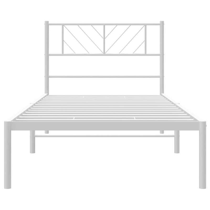 vidaXL fehér fém ágykeret fejtámlával 90x200 cm